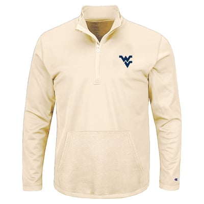 West Virginia Mountaineers Champion Big & Tall Quarter-Zip Pullover - Oatmeal
