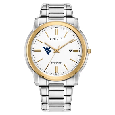 West Virginia Mountaineers Citizen Watch Eco-Drive Two-Tone Steel Watch
