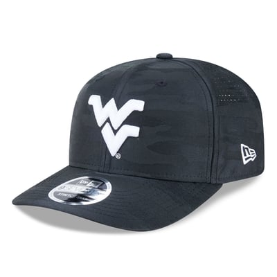 West Virginia Mountaineers New Era Perforated Camo 9SEVENTY Adjustable Hat - Black