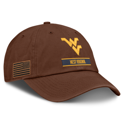 West Virginia Mountaineers Nike 2026 Military Appreciation Club Adjustable Hat - Brown
