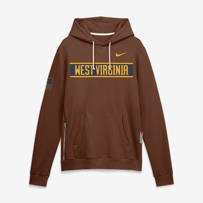 West Virginia Mountaineers Nike 2026 Military Appreciation Sideline Standard Issue Dri-FIT Hoodie - Brown