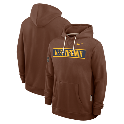 West Virginia Mountaineers Nike 2026 Military Appreciation Sideline Standard Issue Dri-FIT Hoodie - Brown