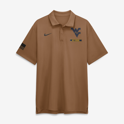 West Virginia Mountaineers Nike 2026 Military Appreciation Tour Polo - Brown