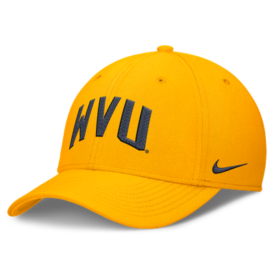 West Virginia Mountaineers Nike Letter Rise SwooshFlex Dri-FIT Hat - Gold