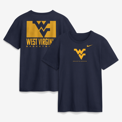  West Virginia Mountaineers Nike Courtside Dri-FIT T-Shirt - Navy