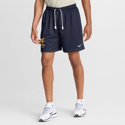 West Virginia Mountaineers Nike 2026 Sideline Standard Issue Reversible Dri-FIT Shorts - Navy/Anthracite