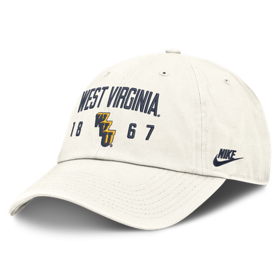  West Virginia Mountaineers Nike Legacy Letter & Location Club Adjustable Hat - White