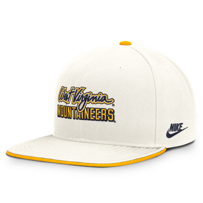  West Virginia Mountaineers Nike Legacy Letter & Mascot Pro Snapback Hat - White