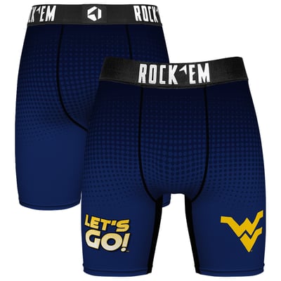  West Virginia Mountaineers Rock Em Slogan Boxer Briefs - Navy