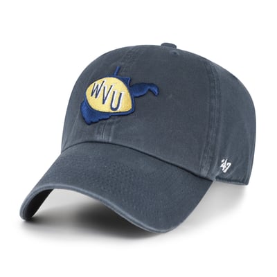  West Virginia Mountaineers '47 Unisex Vault Clean Up Adjustable Hat - Navy