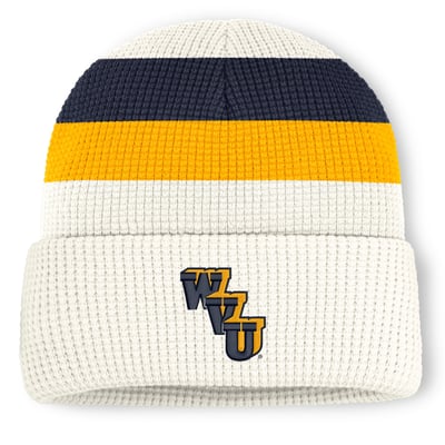  West Virginia Mountaineers Nike Unisex Legacy Letter Cuffed Knit Hat - White