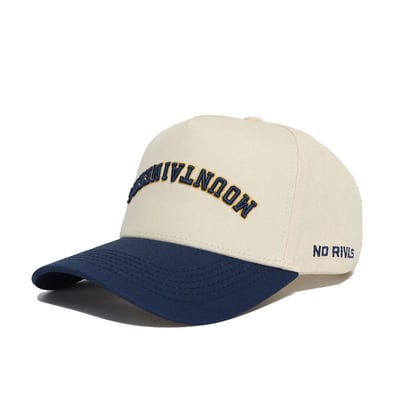 West Virginia Mountaineers No Rivals Unisex Upside Down Classic Colors Adjustable Hat - Natural/Navy