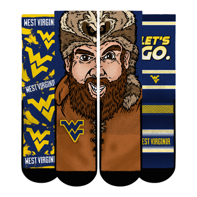  West Virginia Mountaineers Rock Em Unisex Fan Favorite Three-Pack Crew Sock Set - Navy