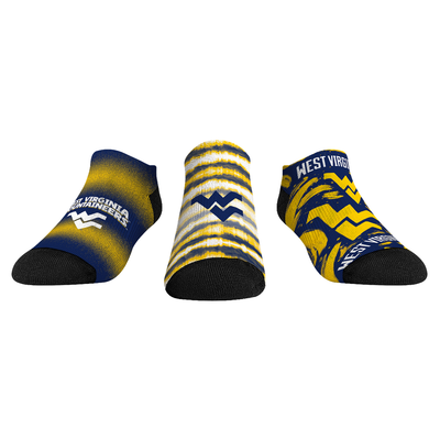  West Virginia Mountaineers Rock Em Unisex Make Some Noise Three-Pack Low-Cut Socks Set - Navy