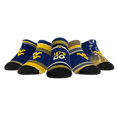  West Virginia Mountaineers Rock Em Unisex Super Fan Five-Pack Low-Cut Socks Set - 