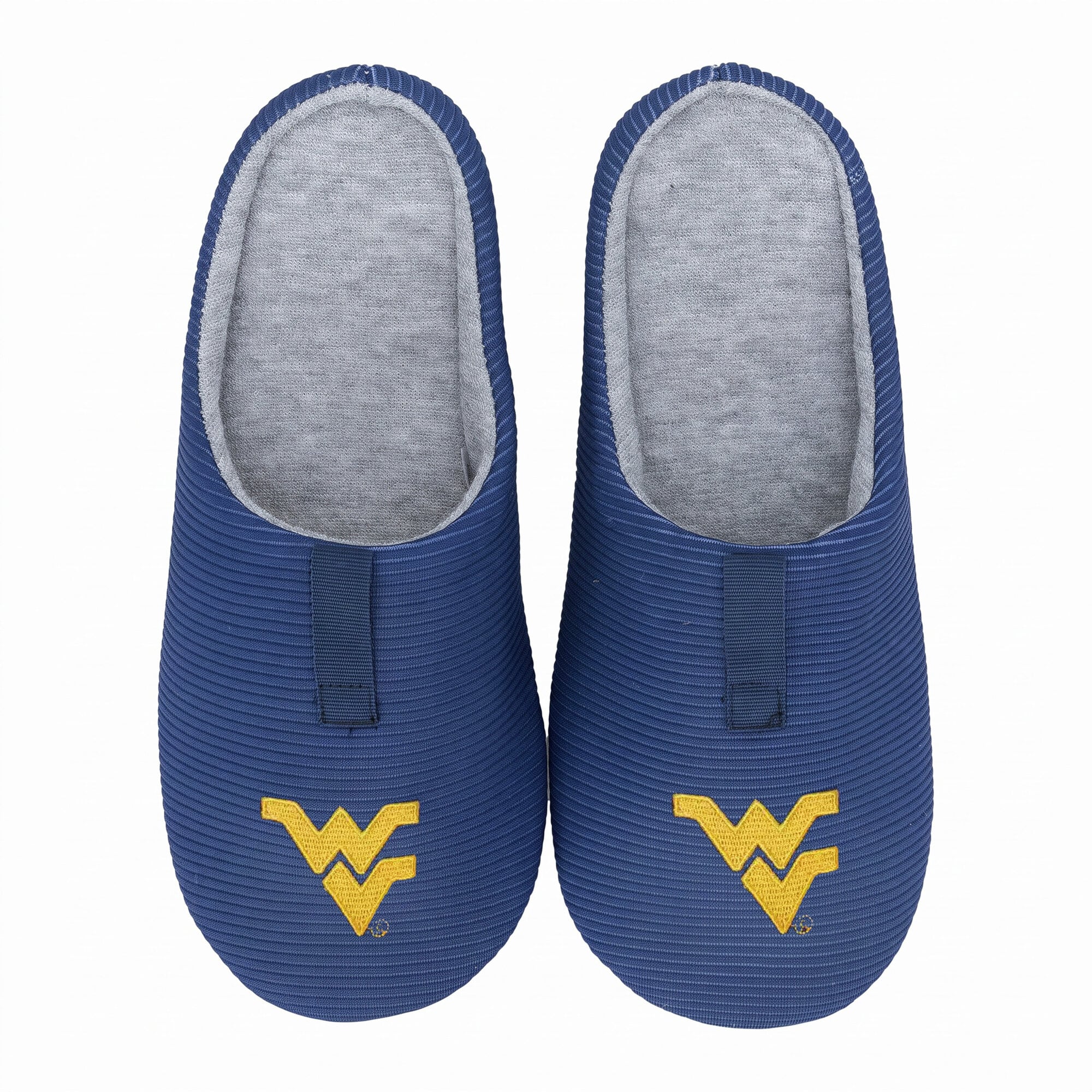 West Virginia Mountaineers ZooZatz Unisex Ribbed Slide Slippers