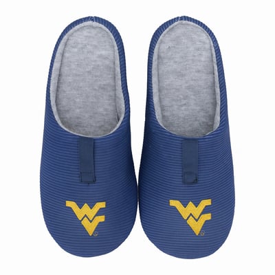 West Virginia Mountaineers ZooZatz Unisex Ribbed Slide Slippers