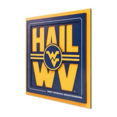 West Virginia Mountaineers 12" x 12" Slogan Series 3D Wall Art