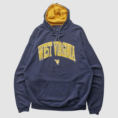 West Virginia Mountaineers J America Sportswear 2010s Hooded Pullover Sweatshirt - Navy - XL by Fanatics Real Vintage