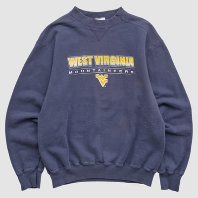 West Virginia Mountaineers Jerzees 2000s Pullover Sweatshirt - Navy - XS by Fanatics Real Vintage