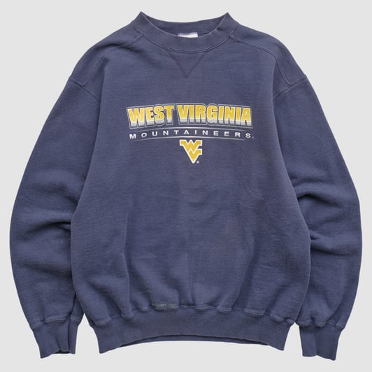 West Virginia Mountaineers Jerzees 2000s Pullover Sweatshirt - Navy - XS by Fanatics Real Vintage