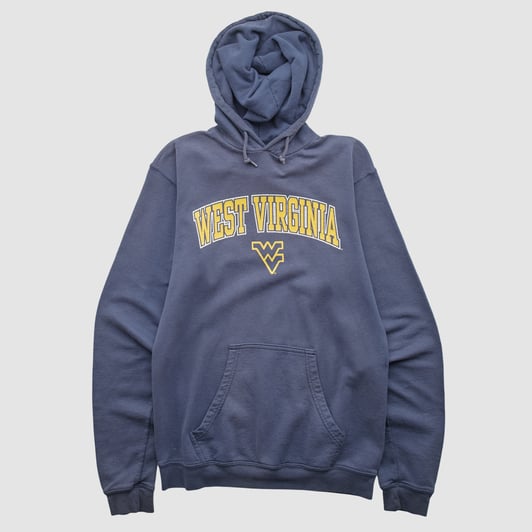 West Virginia Mountaineers NCAA 2000s Hooded Pullover Sweatshirt - Navy - XS by Fanatics Real Vintage