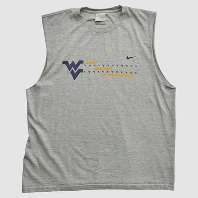 West Virginia Mountaineers Nike 2000s Tank - Heather Gray - XL by Fanatics Real Vintage