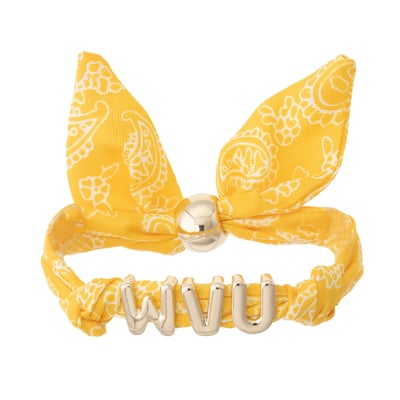 West Virginia Mountaineers CANVAS Style Women's Bandana Slider Bracelet