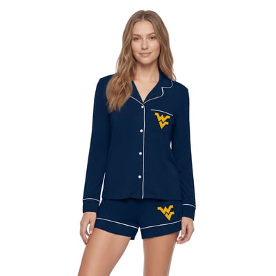 West Virginia Mountaineers Concepts Sport Women's Medley Sleep Set - Navy