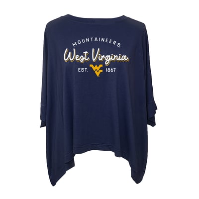 West Virginia Mountaineers Flying Colors Apparel Women's Felicity Flowy T-Shirt - Navy
