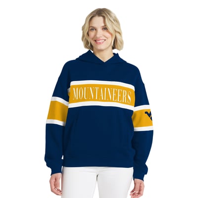  West Virginia Mountaineers WEAR by Erin Andrews Women's Colorblock Hoodie - Blue
