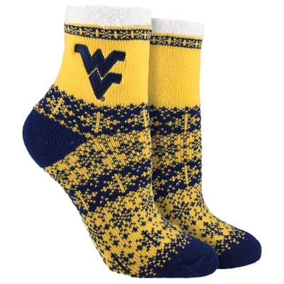 West Virginia Mountaineers ZooZatz Women's Fuzzy Holiday Crew Socks