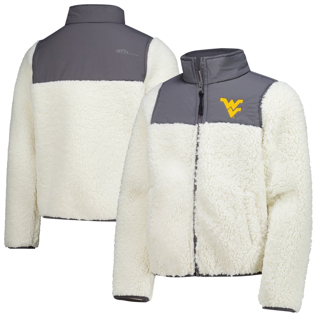 West Virginia Mountaineers Garb Youth Teddy Sherpa Jacket - Charcoal