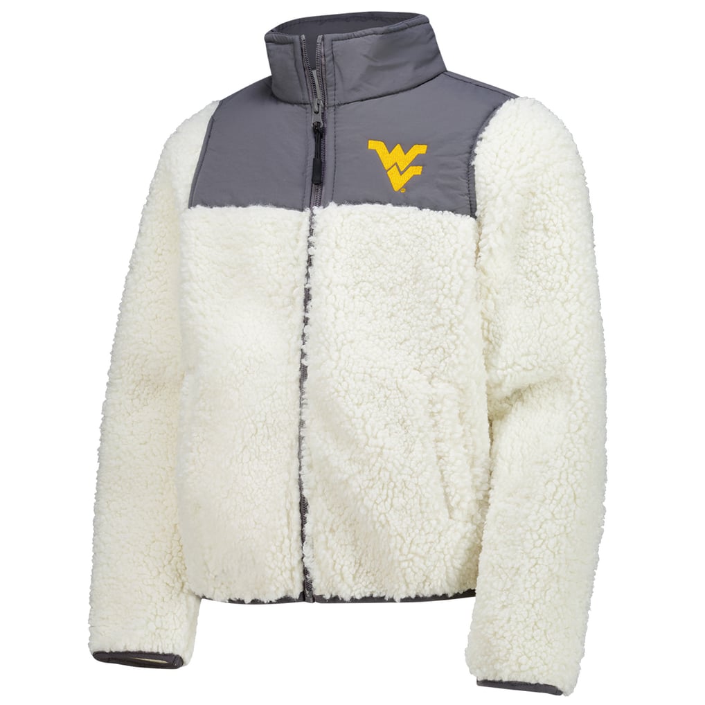 West Virginia Mountaineers Garb Youth Teddy Sherpa Jacket - Charcoal