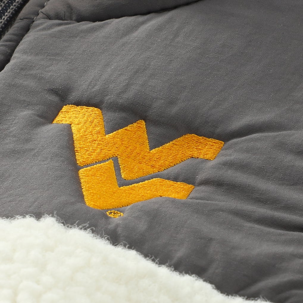 West Virginia Mountaineers Garb Youth Teddy Sherpa Jacket - Charcoal