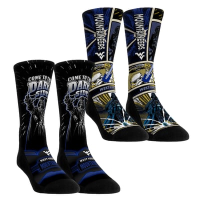  West Virginia Mountaineers Rock Em Youth Star Wars Empire Two-Pack Crew Socks Set - Blue
