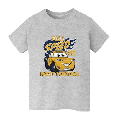  West Virginia Mountaineers Vive La Fete Youth Full Speed T-Shirt - Gray