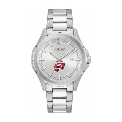 Western Kentucky Hilltoppers Bulova Stainless Steel Classic Sport Watch - Silver