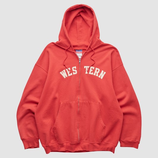 Western Kentucky Hilltoppers Champion 2000s Hooded Full Zip Sweatshirt - Red - XS by Fanatics Real Vintage