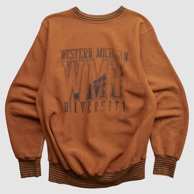 Western Michigan Broncos 90s Pullover Sweatshirt - Clay - S by Fanatics Real Vintage