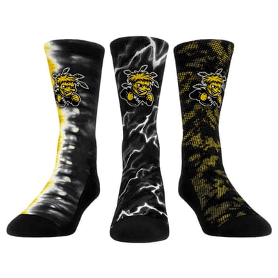 Wichita State Shockers Rock Em Unisex Three-Piece Team Tones Crew Socks Set
