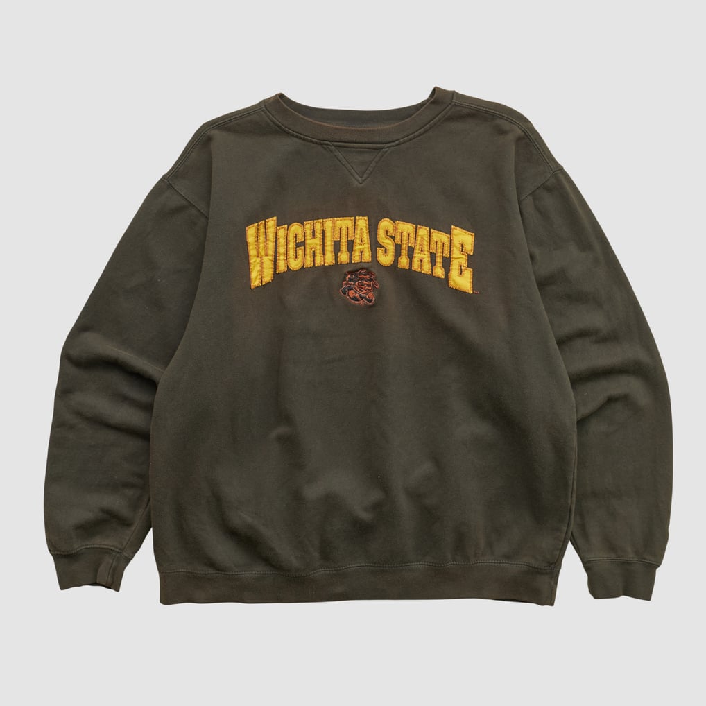 Wichita State Shockers Starter 2000s Pullover Sweatshirt - Brown - M by Fanatics Real Vintage