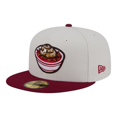  Wichita Wind Surge New Era Minor League Theme Nights 59FIFTY Fitted Hat - Beige/Dark Red