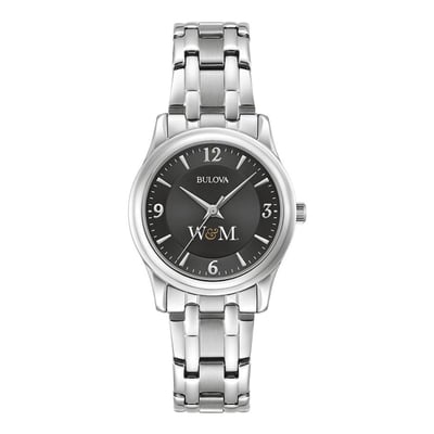 William & Mary Tribe Bulova Women's Corporate Collection Stainless Steel Watch - Black