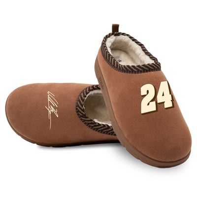 William Byron ISlide Unisex Number & Signature Mission Slippers - Brown