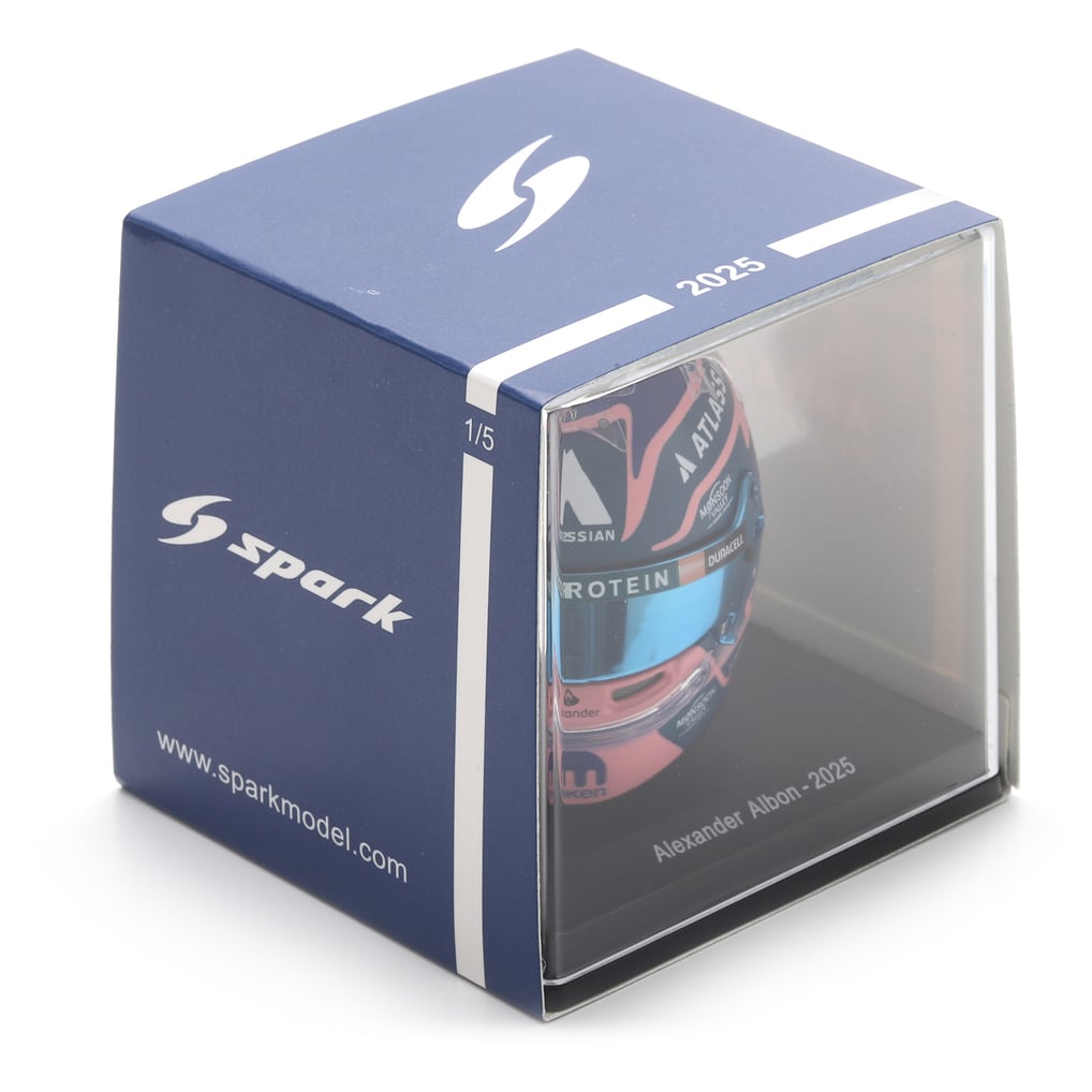  Williams Racing Spark Models Alexander Albon 2025 1:5 Scale Mini Helmet