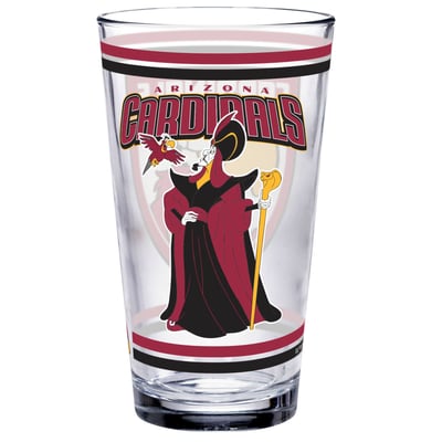 Arizona Cardinals WinCraft Disney x NFL Jafar & Iago 16oz. Pint Glass