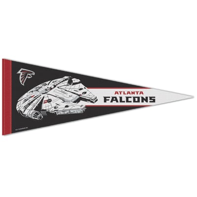 Atlanta Falcons WinCraft Disney x NFL Millennium Falcon 12" x 30" Premium Pennant