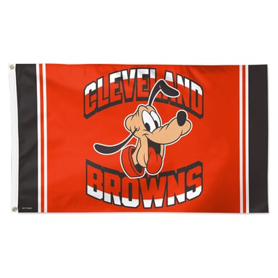 Cleveland Browns WinCraft Disney x NFL Pluto 3' x 5' Single-Sided Deluxe Flag