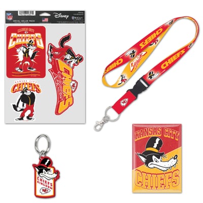 Kansas City Chiefs WinCraft Disney x NFL Big Bad Wolf Fan Pack